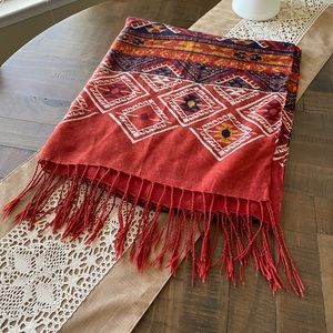 Aztec Fringe Scarf